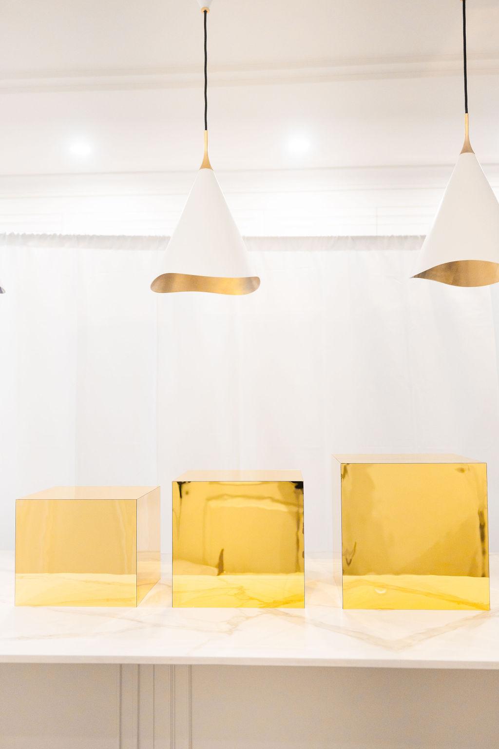 Luxe Gold Mirrored Trio Set - 3 Piece Set - Plinths New York