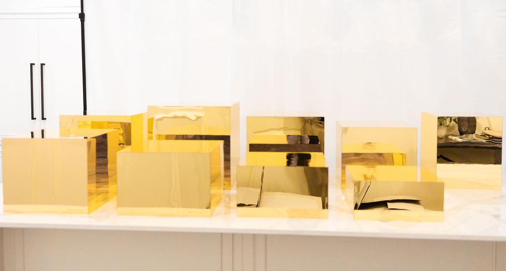 Luxe Gold Mirrored Trio Set - 3 Piece Set - Plinths New York