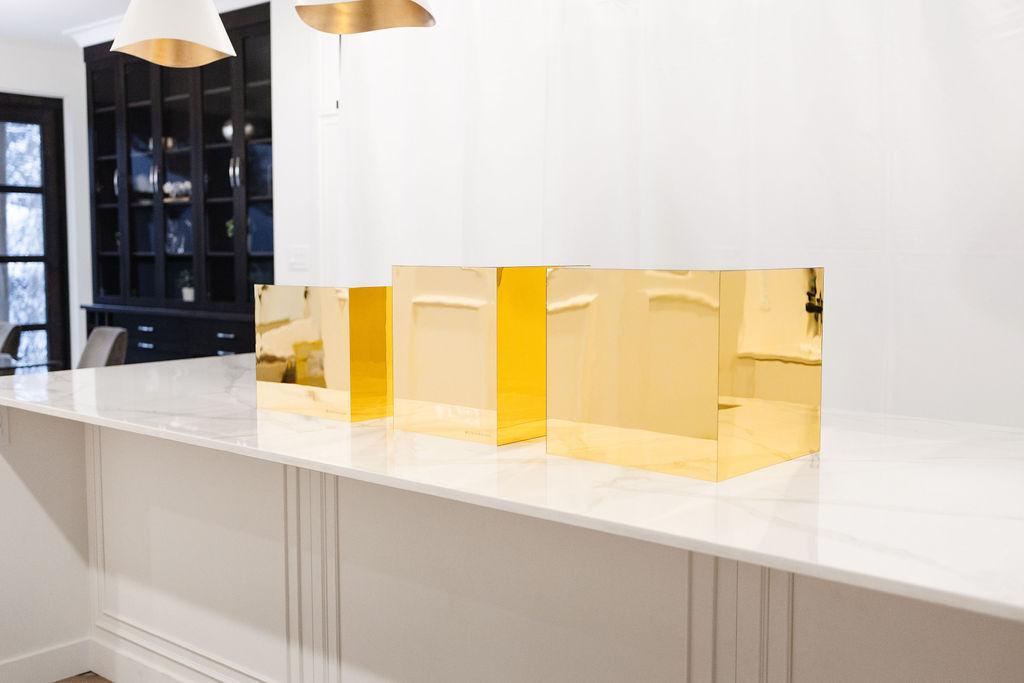 Luxe Gold Mirrored Trio Set - 3 Piece Set - Plinths New York