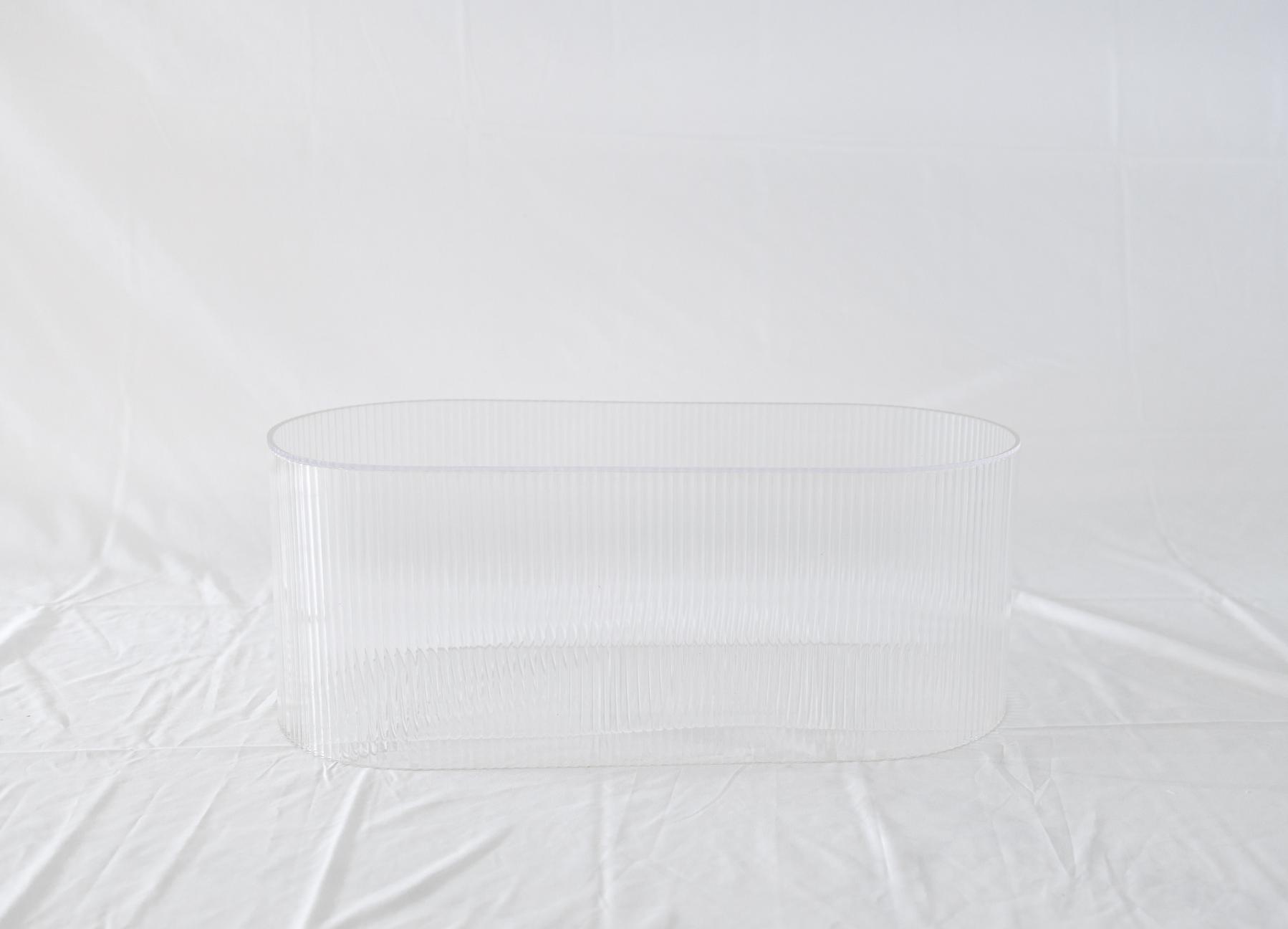 Clear Ribbed Duo Risers - Plinths New York