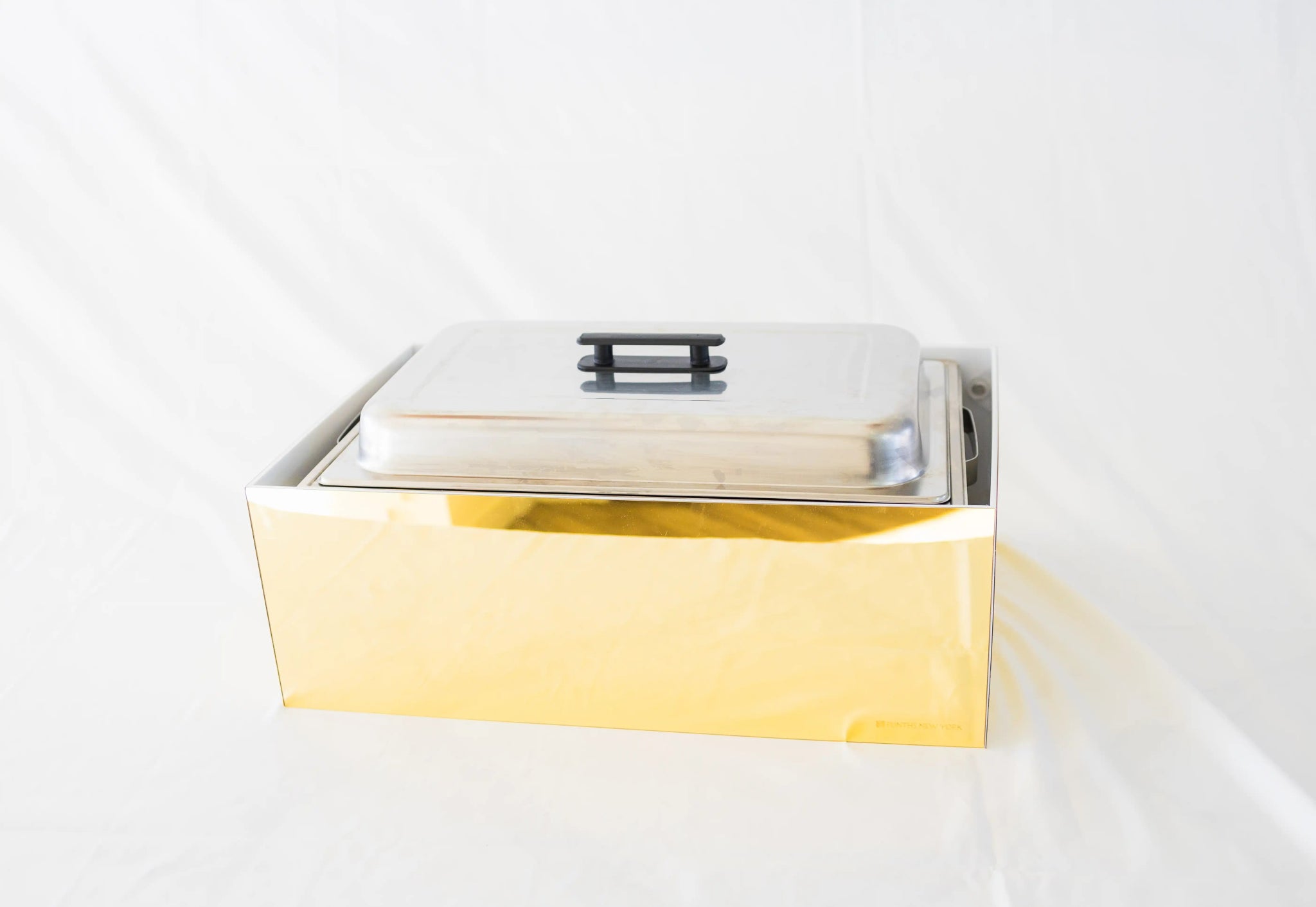 Exclusive Product - Mirrored Chafing Dish Guard Gold or Silver - Plinths New York