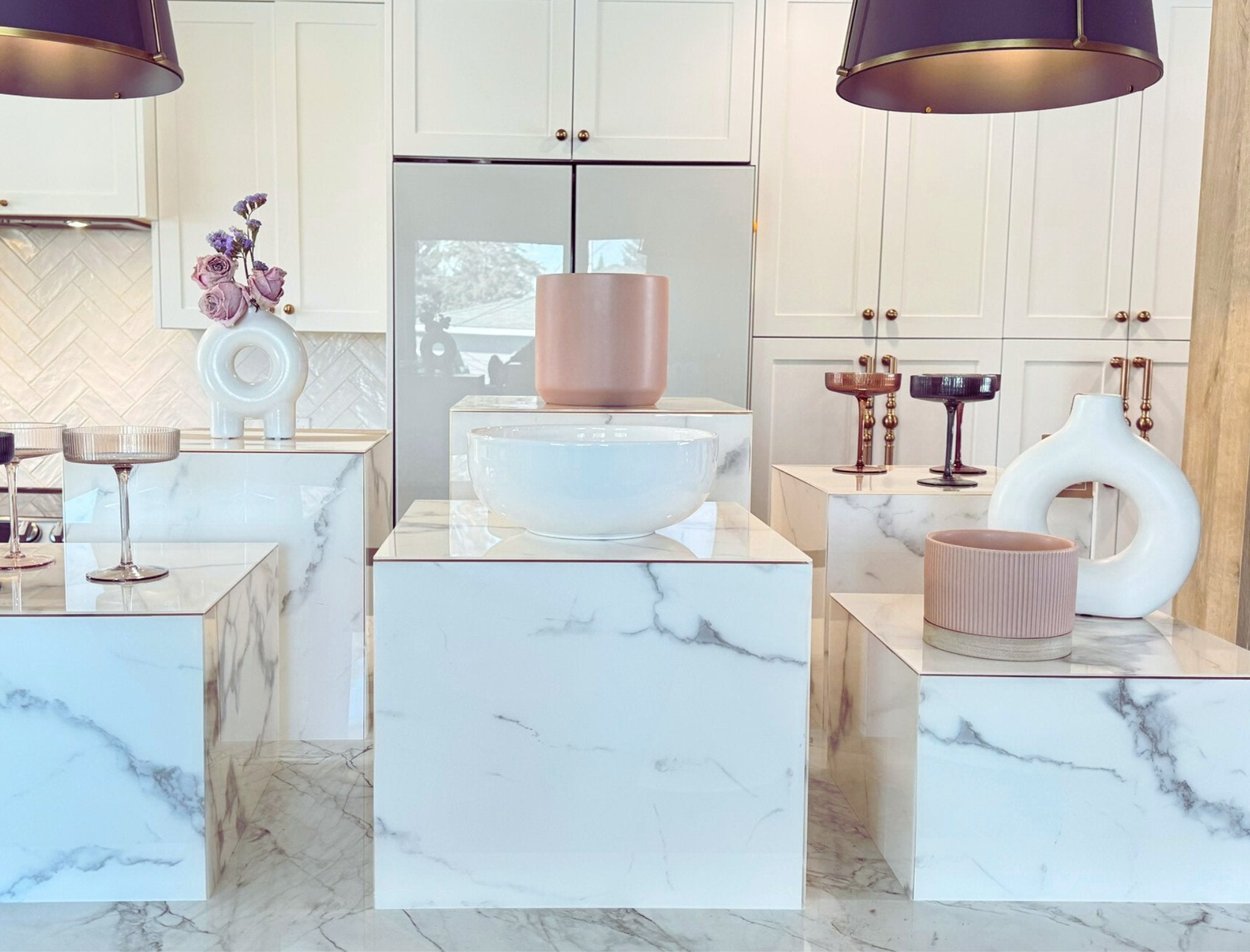 Luxe Marble Line - Sky High Trio - Plinths New York