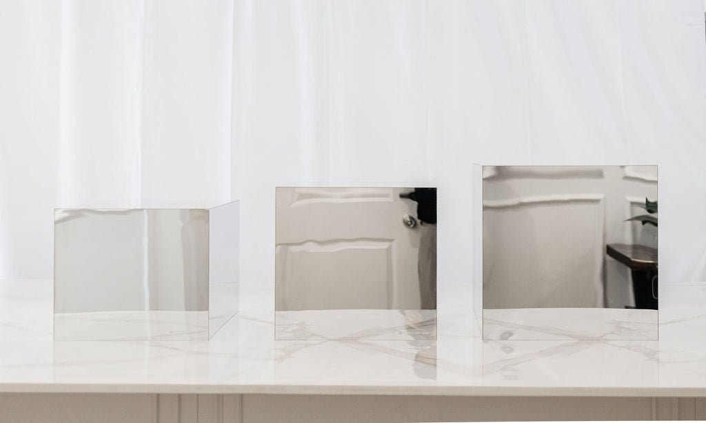 Luxe Silver Mirrored Trio Set - 3 Piece Set - Plinths New York